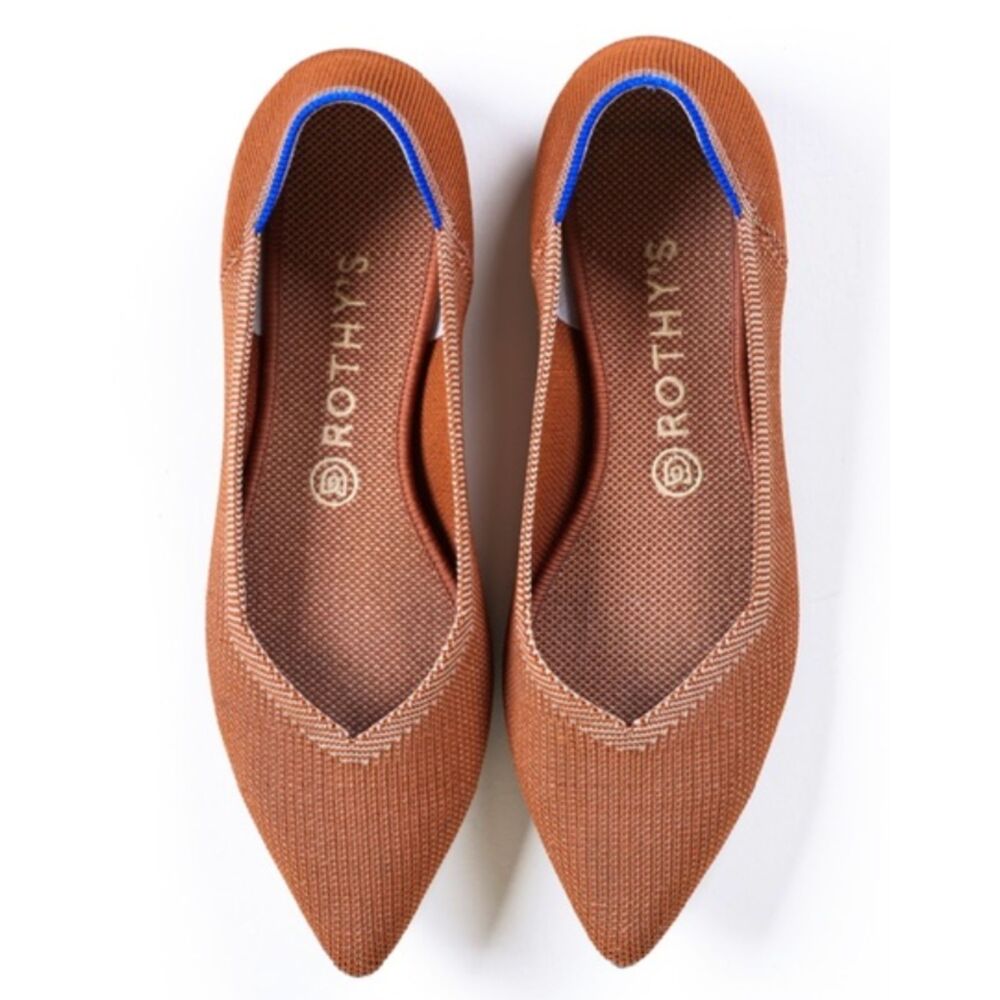 Rothy’s Pointed Toe Flat Fawn Brown Size 7